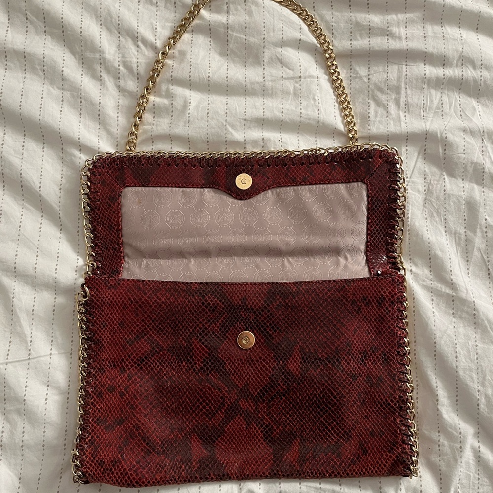 Michael Kors Red Python Clutch - image 2